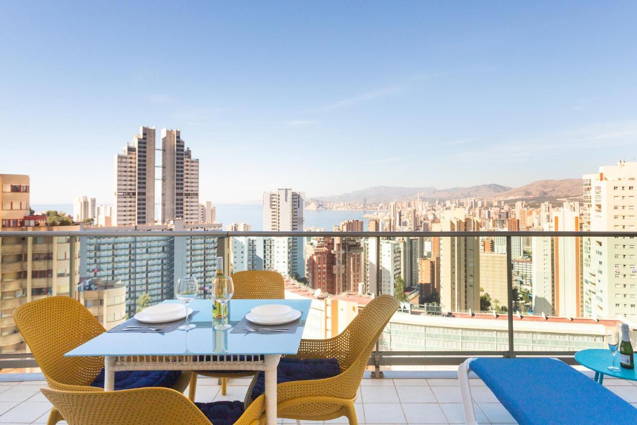 Apartamento Gran terraza privada con vistas espectaculares - Torre Lúgano Benidorm Exterior foto