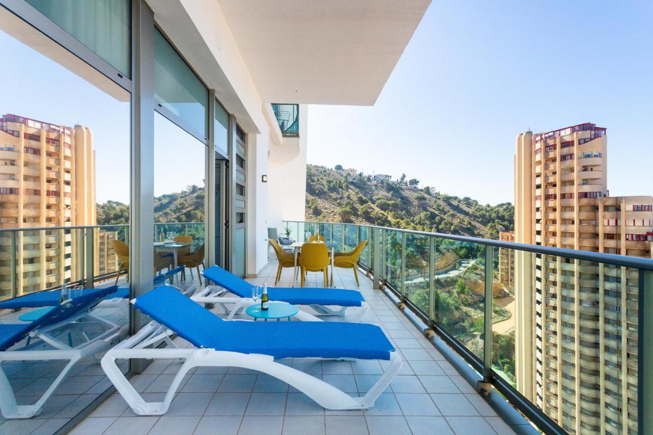 Apartamento Gran terraza privada con vistas espectaculares - Torre Lúgano Benidorm Exterior foto